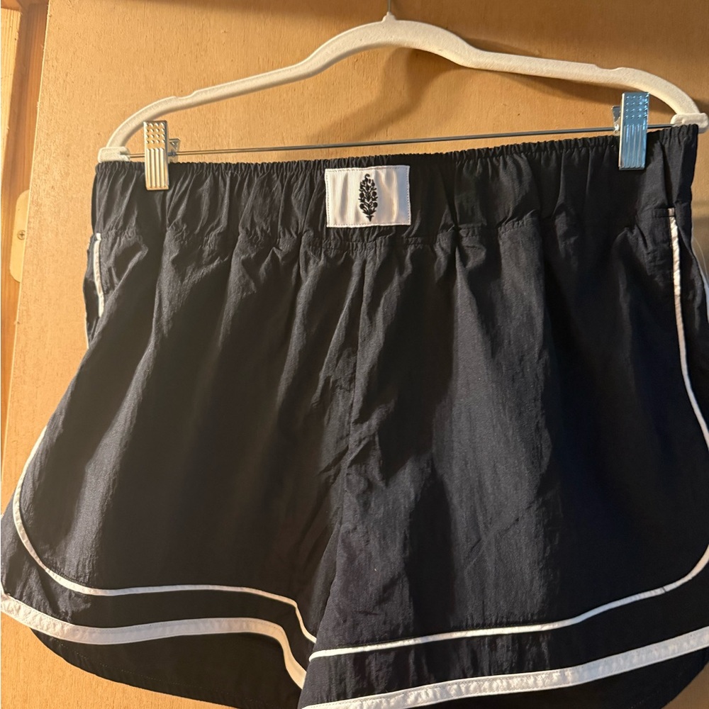 FP Movement by Free People Black Athletic Shorts with White Accents